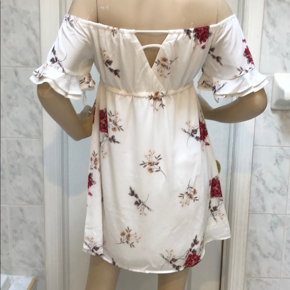 GIRLY & FLIRTY OFF SHOULDER FLORAL PRINT DRESS - Picture 7 of 8